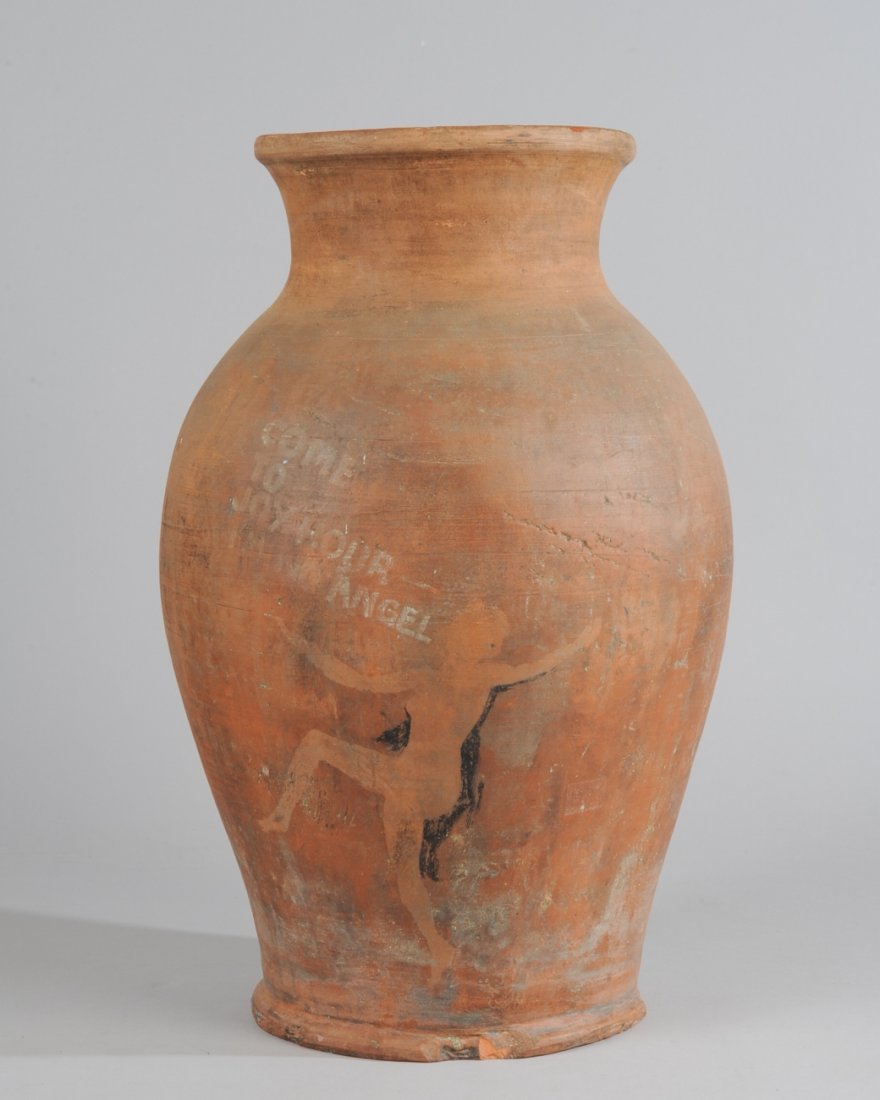 Unusual Decorated Terracotta Jar (1 of 8)