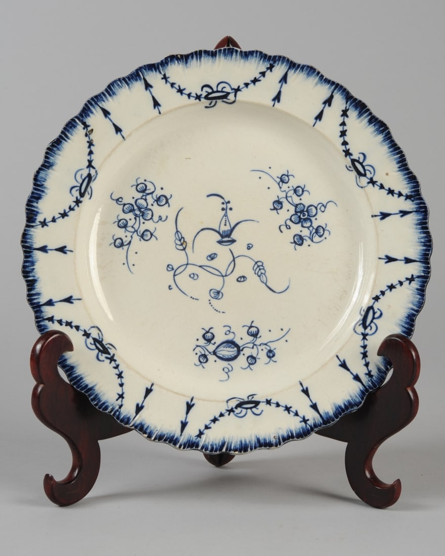 18th C. Leeds Pearl Ware Plate (1 of 6)