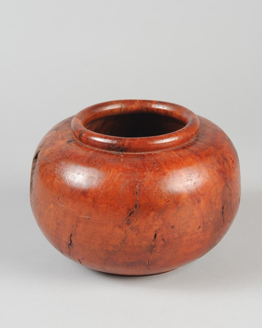 Signed Cherry Burlwood Bowl (1 of 5)