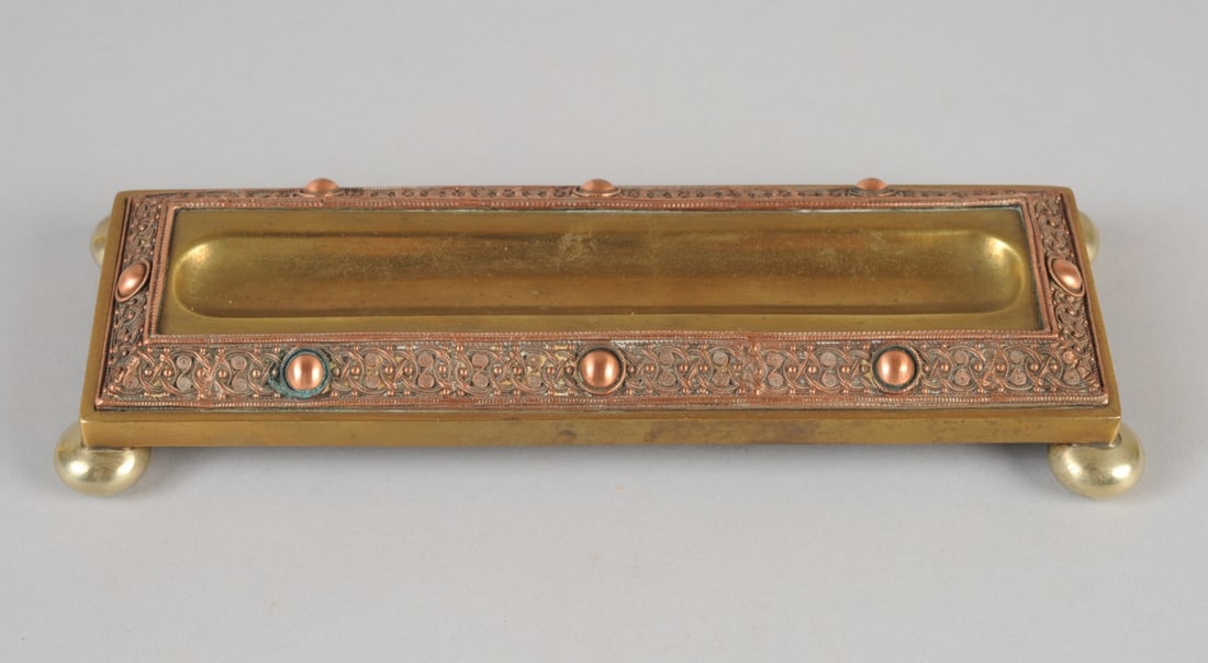 Arts & Crafts Period Copper & Brass Pen Tray (1 of 4)