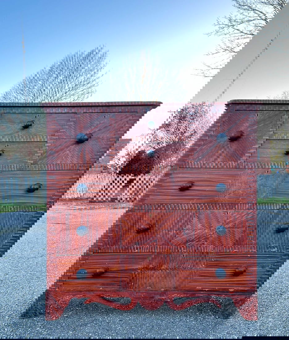 Antique Maine Folk Painted Chest of Drawers (1 of 6)