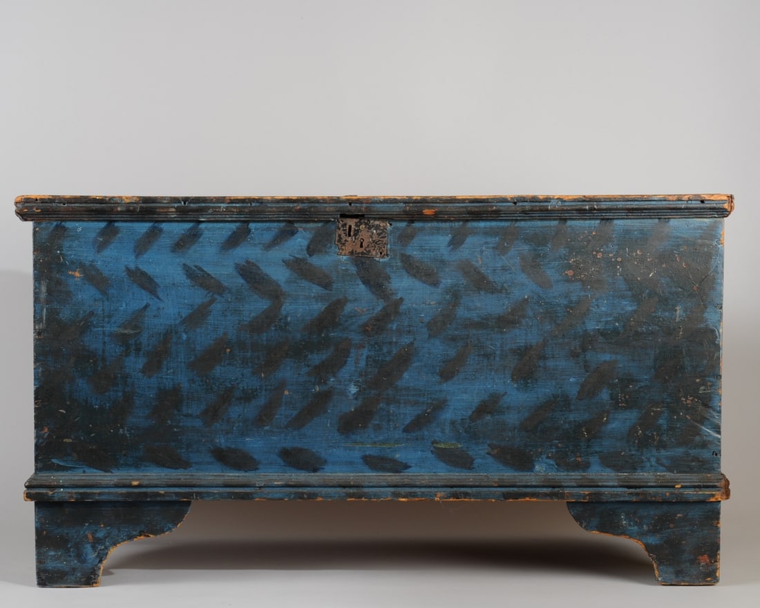 19th C. New England Paint Decorated Blanket Chest (1 of 19)