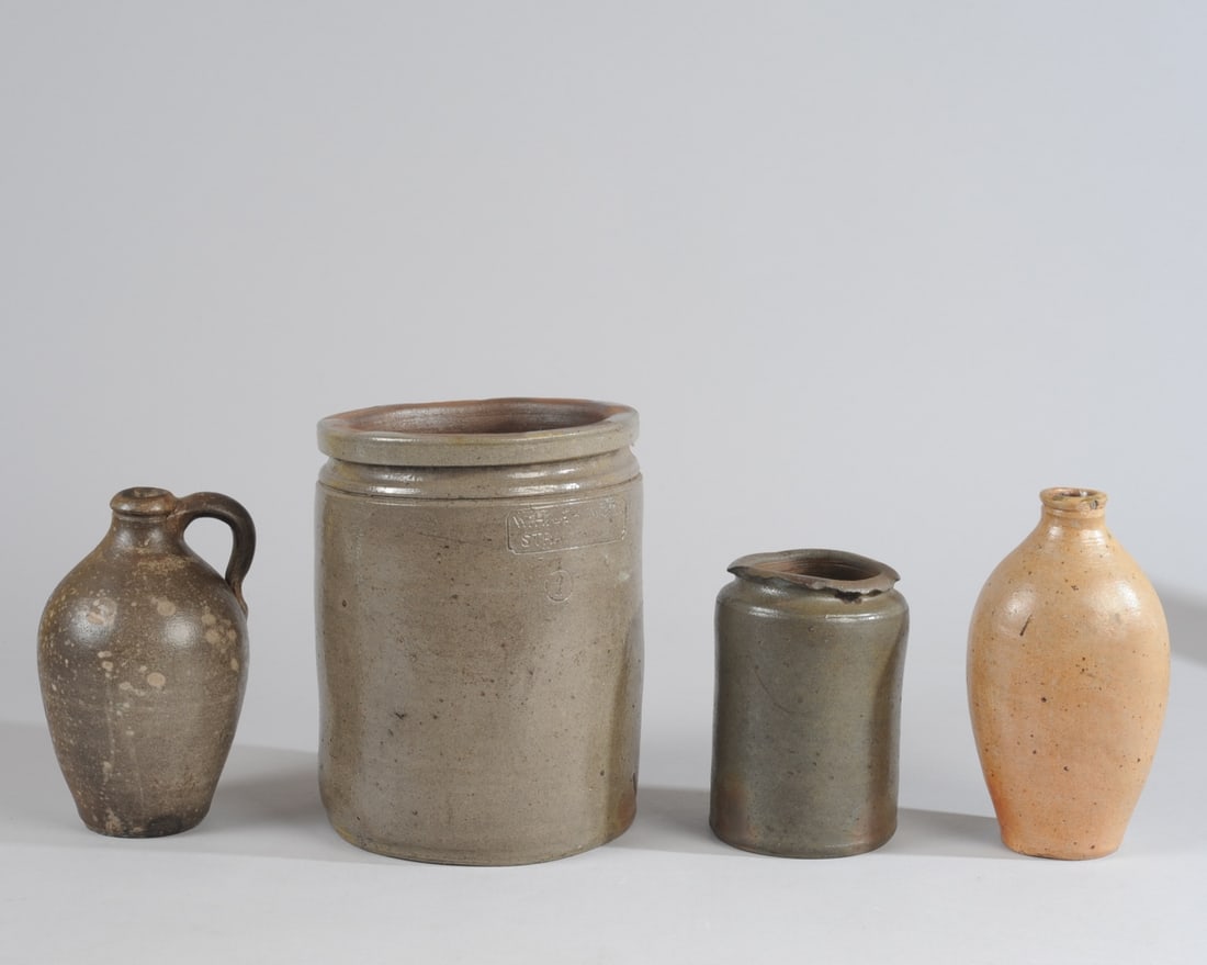 Mixed Stoneware Grouping, W.H. Lehew etc. (1 of 8)