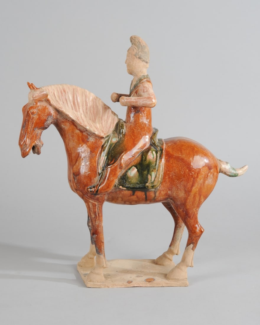 Chinese Tang Style Sancai Glaze Horse & Rider (1 of 7)