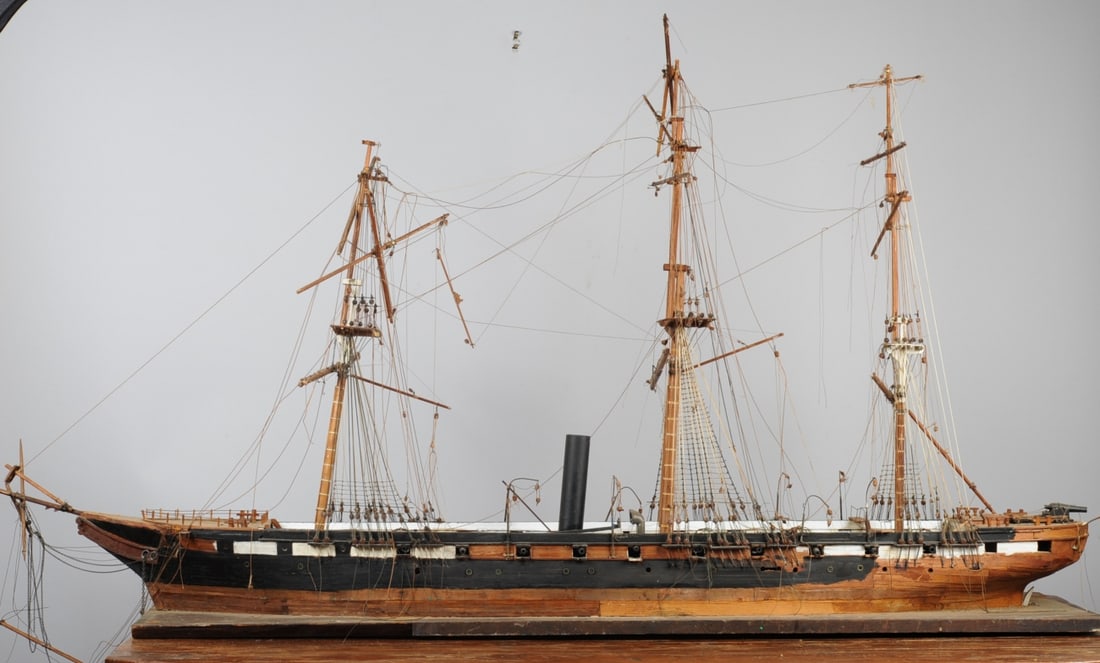 Huge Vintage Handmade Ship Model (1 of 17)