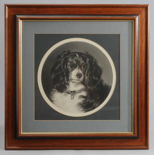 Cav. King Charles Spaniel, Sir Edwin Landseer: 19th C. engraving of "Dash" a Cavalier King Charles Spaniel, after Sir Edwin Henry Landseer (1802-1873.) Above the image:" London Published Sept 18, 1875 by Henry Graves & Co., the Proprietors, Publis