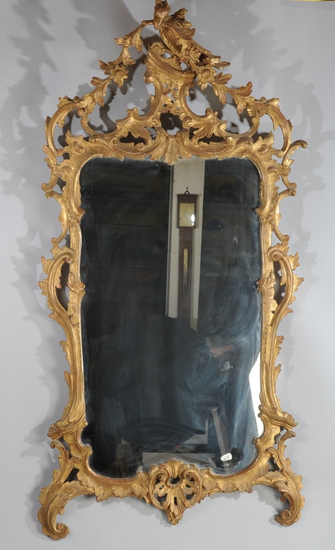 George II Chippendale Gilt Wood Mirror (1 of 18)