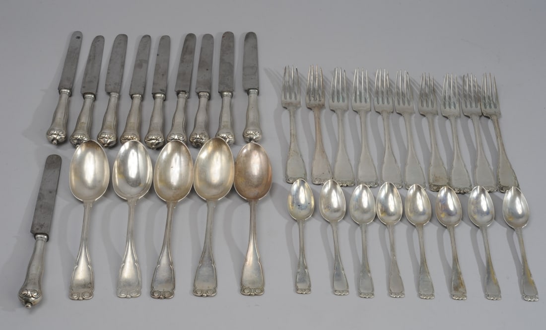 33 pcs. Antique German Coin Silver (1 of 8)