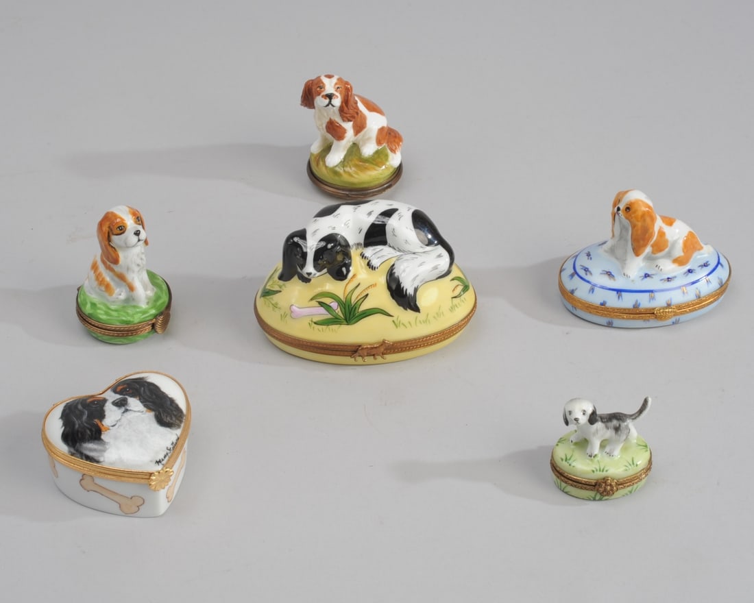 Limoges Cavalier King Charles Spaniel Boxes+ (1 of 20)