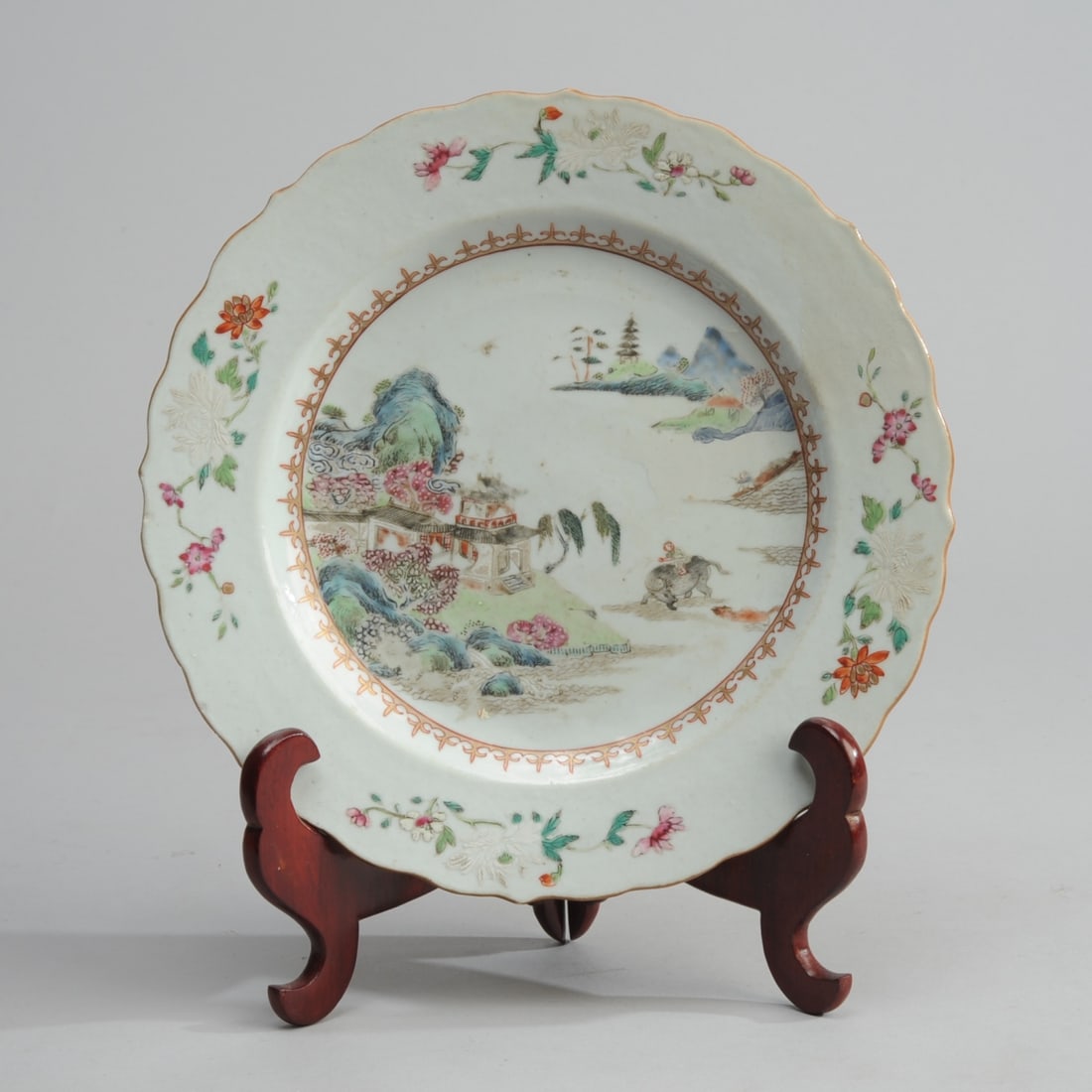 18th C. Chinese Export Famille Rose Plate (1 of 5)