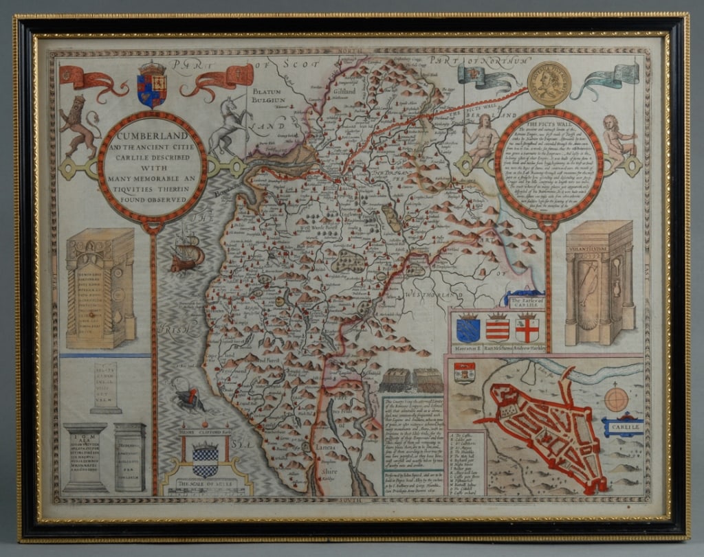 John Speed 1610 Map County of Cumberland (1 of 10)