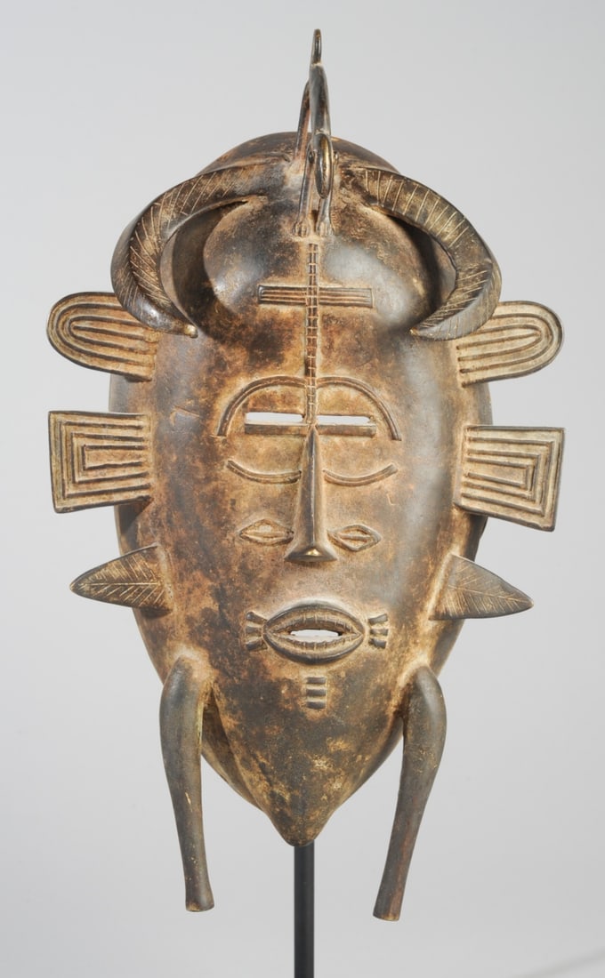 Senufo Bronze Kpelie Mask (1 of 6)