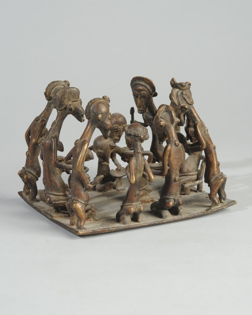 Baule Bronze Figural Group, Ivory Coast (1 of 5)