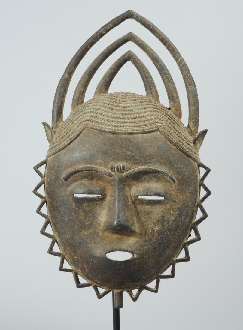 Yaure Bronze Mask, Ivory Coast (1 of 5)