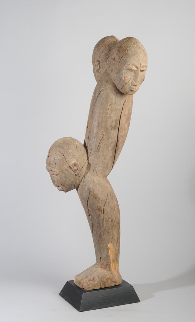 Lobi Three-Head Sculpture, Burkina Faso (1 of 9)