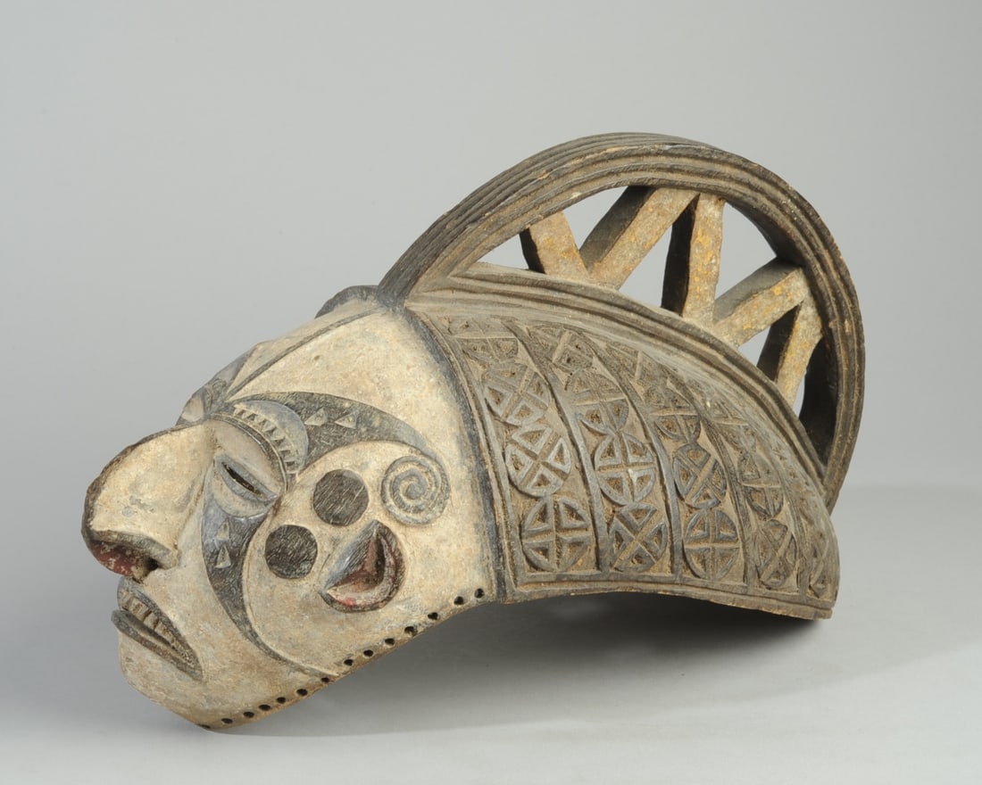 Igbo Maiden Spirit Helmet Mask, Nigeria (1 of 7)