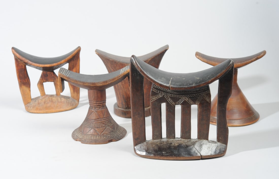 Five Ethiopian Headrests (1 of 7)