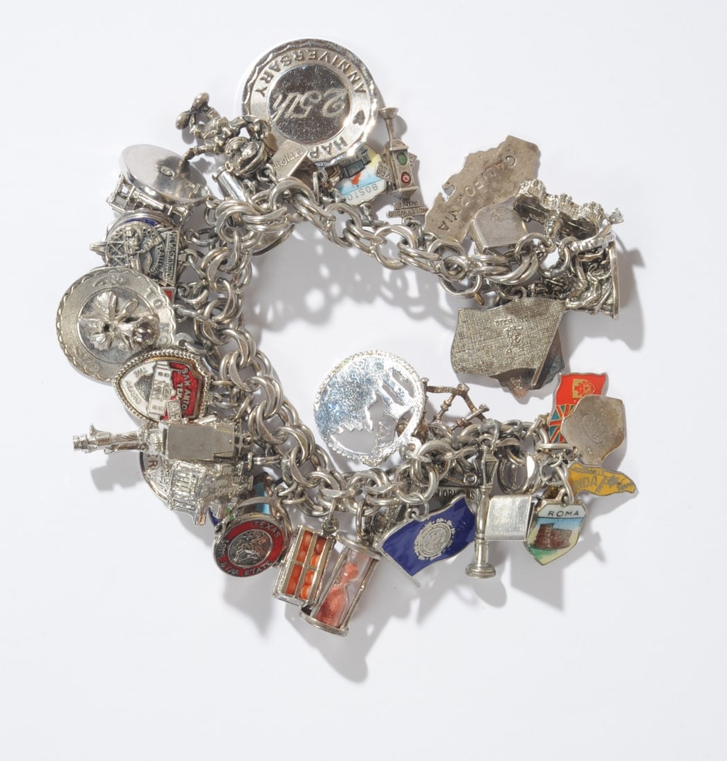 Sterling Silver Charm Bracelet (1 of 2)