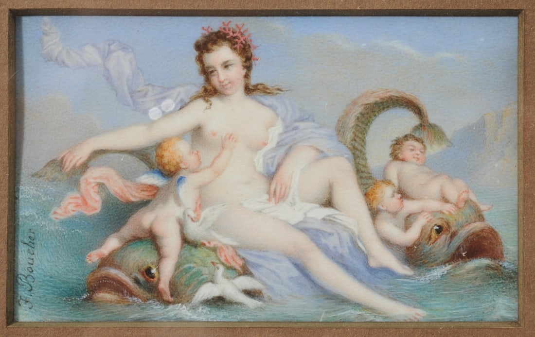 Miniature Painting after Francois Boucher (1 of 3)