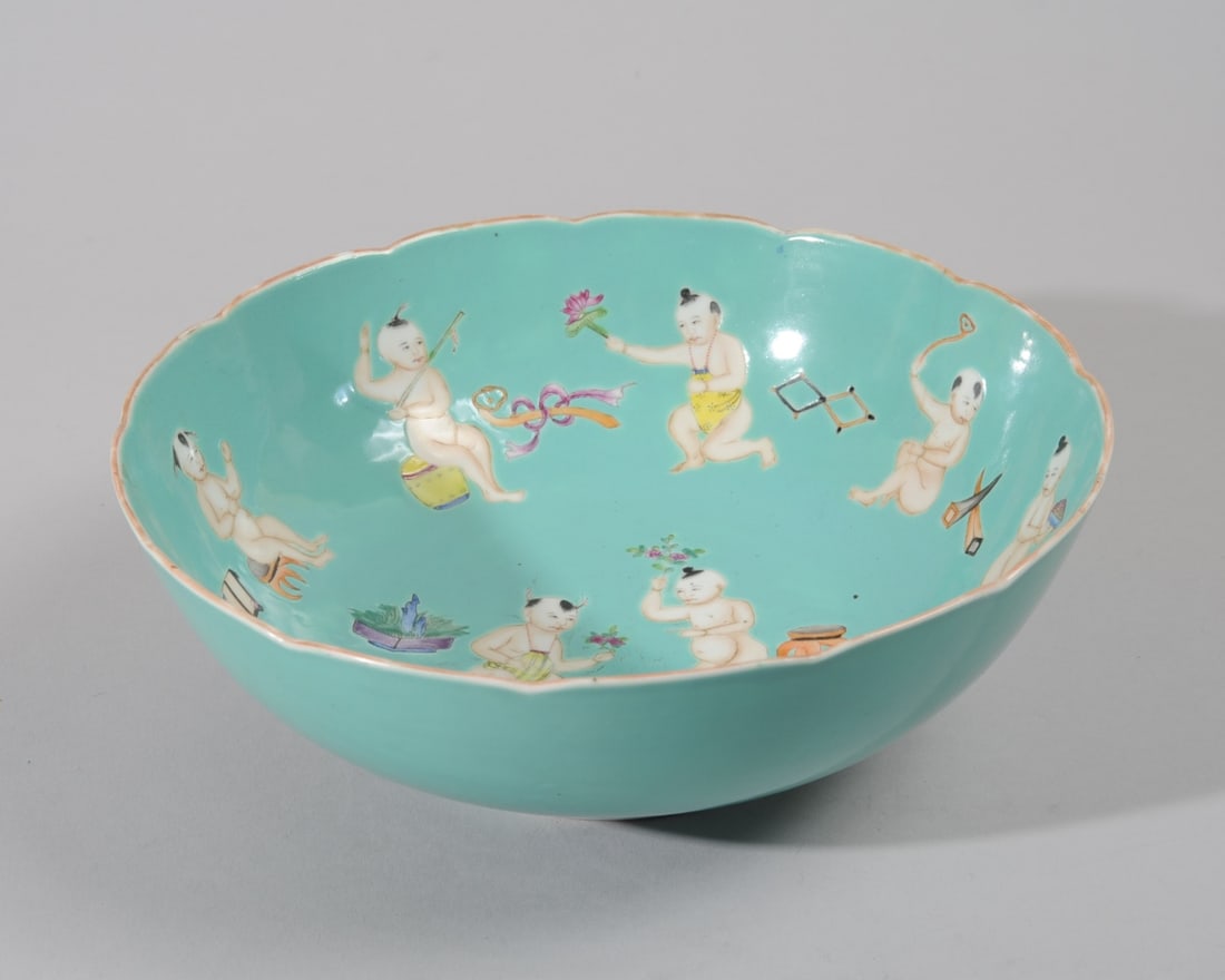 Chinese Turquoise Ground Bowl (1 of 10)