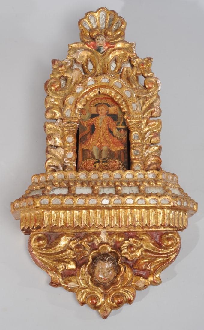 Cusco Spanish Colonial Style Painting & Nicho (1 of 17)