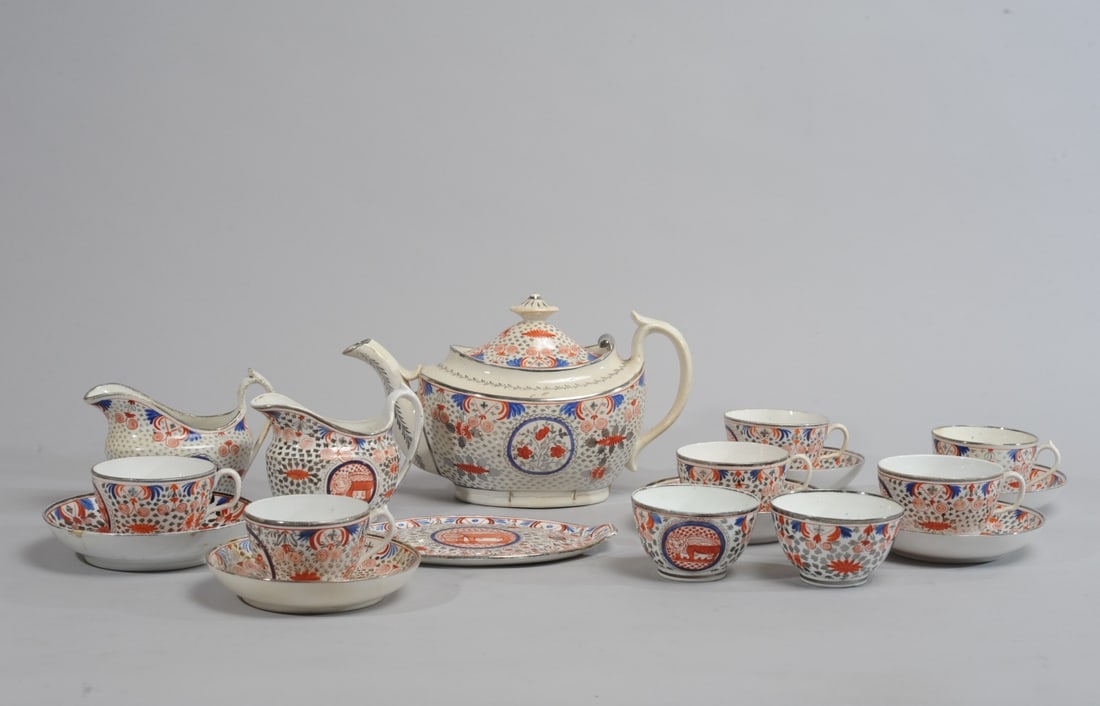 c1810 Minton Crazy Cow Silver Luster Partial Tea (1 of 20)