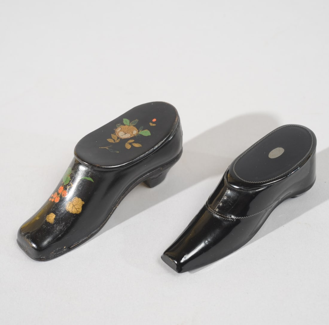 Two 19th C. Shoe Form Snuff Boxes (1 of 7)