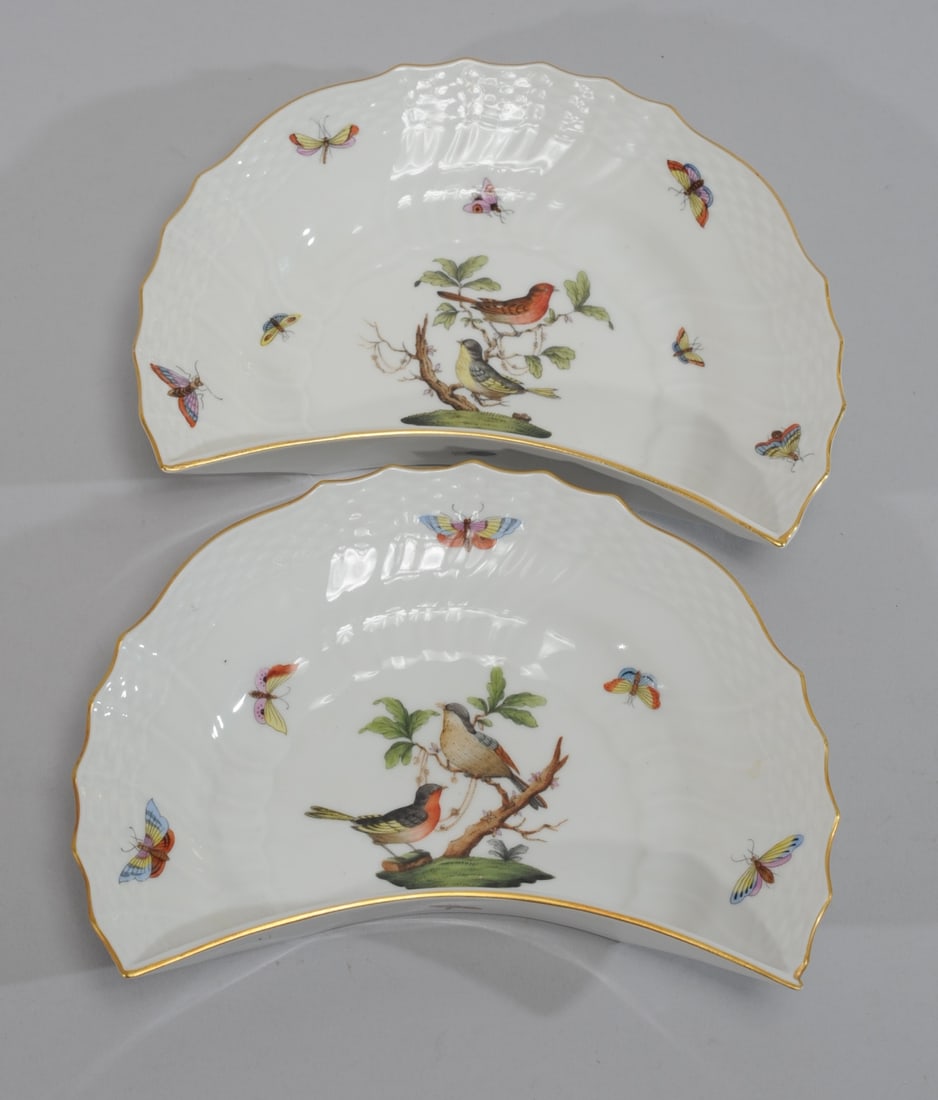 2 Herend Rothschild Bird Crescent Salad Plates (1 of 5)