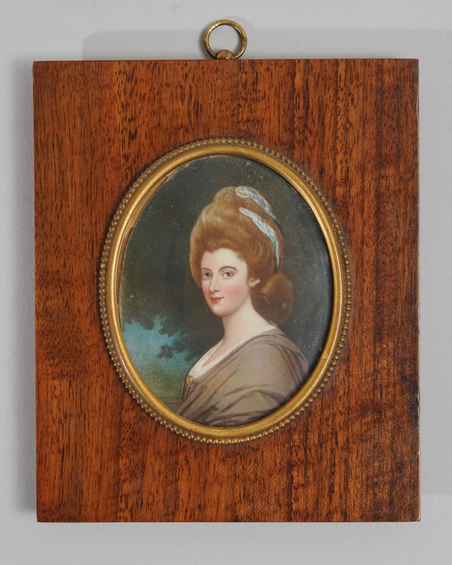 Grand Tour Portrait Miniature after George Romney (1 of 3)
