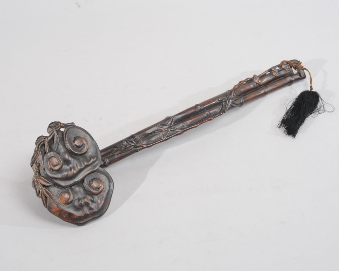 Carved Chinese Hardwood Ruyi Scepter (1 of 6)