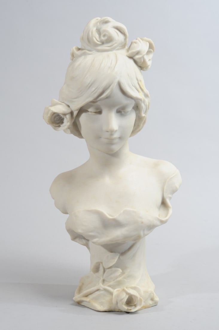 Art Nouveau Style Bust of Young Woman (1 of 9)