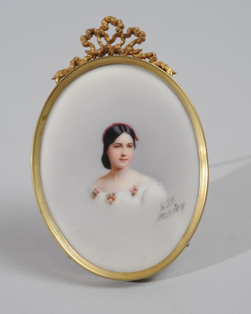 KPM Portrait Miniature Plaque, Franz Till, Dresden (1 of 4)