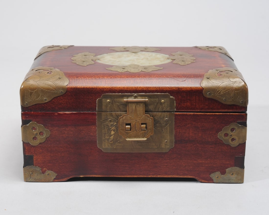 Chinese Rosewood Jewelry Box (1 of 4)