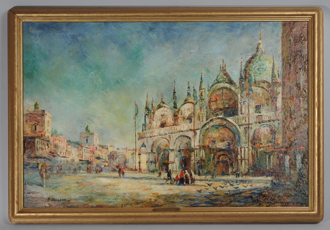 Oil Painting, St. Marks Square, P. Clauson (1 of 7)