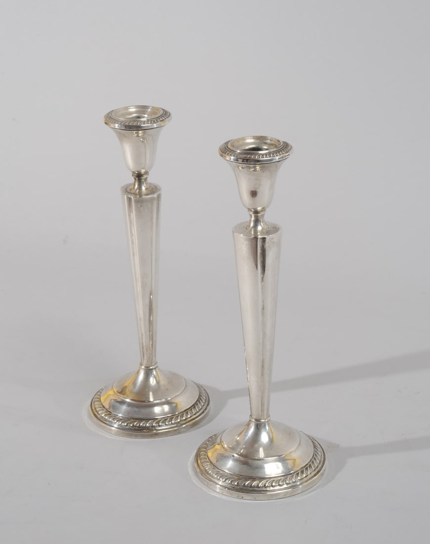 Pair Hamilton Weighted Sterling Candlesticks (1 of 7)