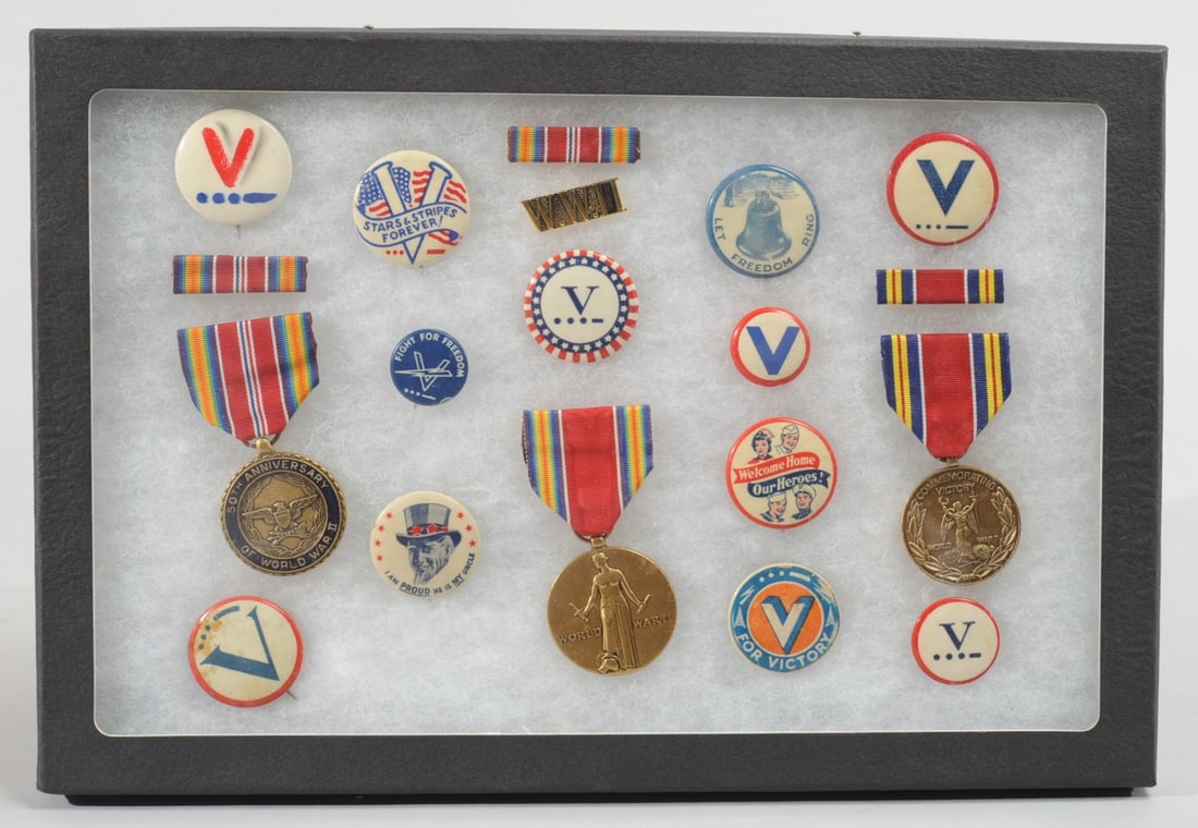 WWII Button / Pin Grouping (1 of 5)