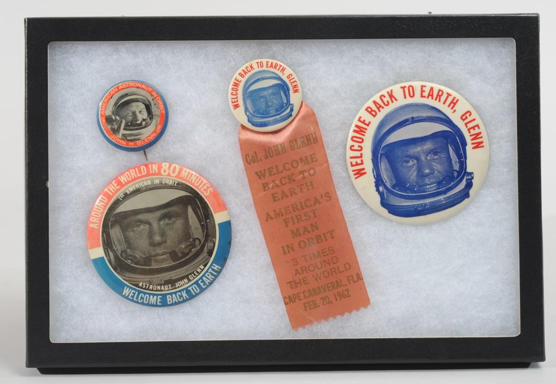 Astronaut John Glenn Button Grouping (1 of 3)