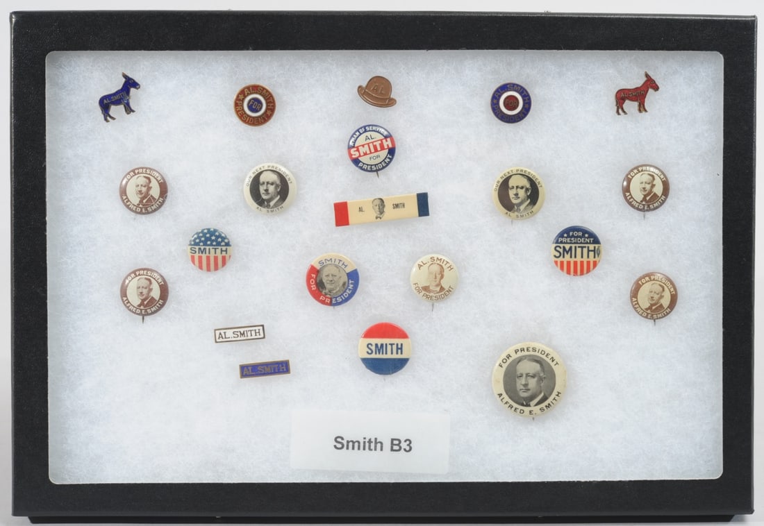 Alfred Smith Presidential Campaign Buttons / Pins (1 of 8)