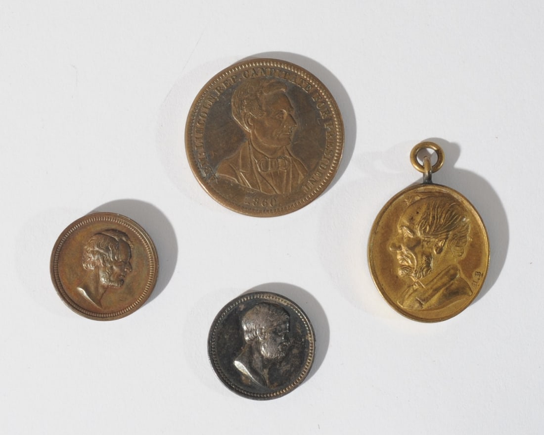 Abraham Lincoln Grouping, 1860 Campaign Token + (1 of 2)