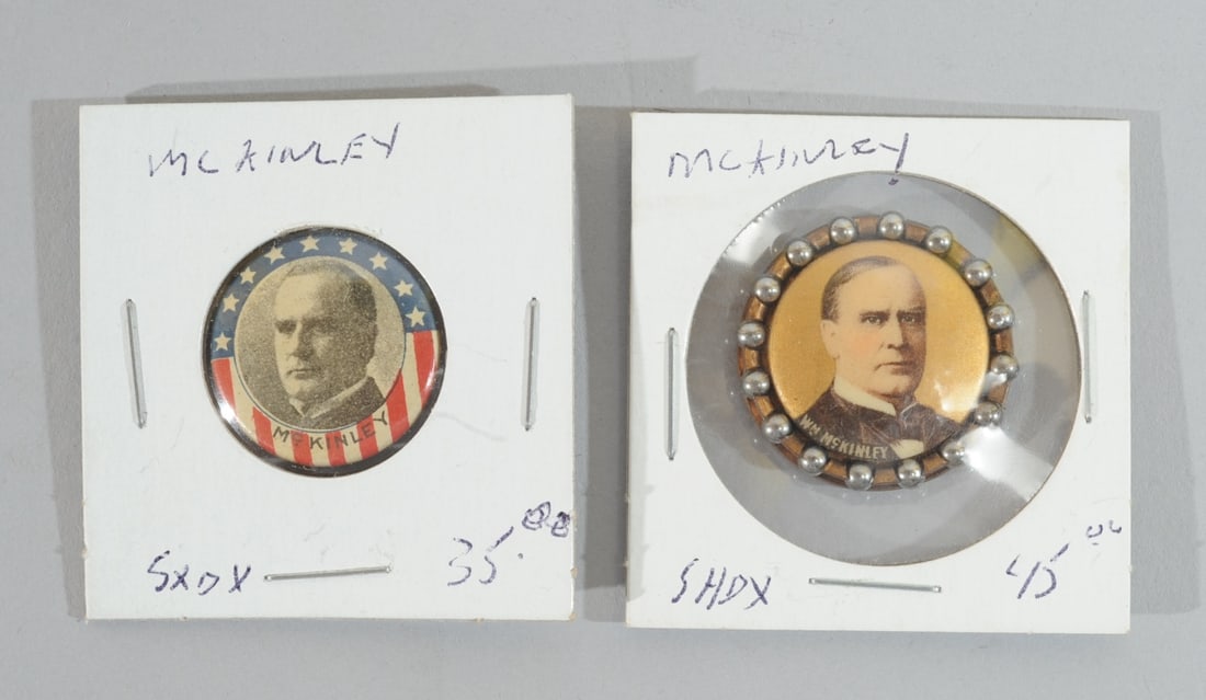 Two William McKinley Portrait Buttons (1 of 4)
