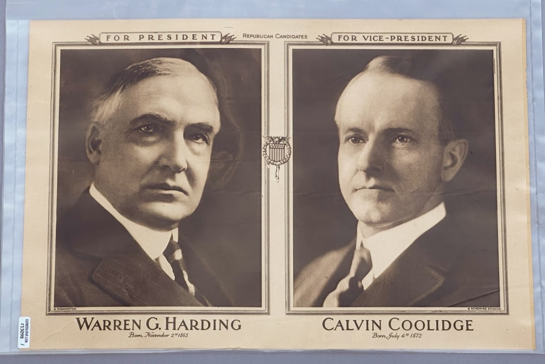 Warren G. Harding & Calvin Coolidge Jugate (1 of 3)