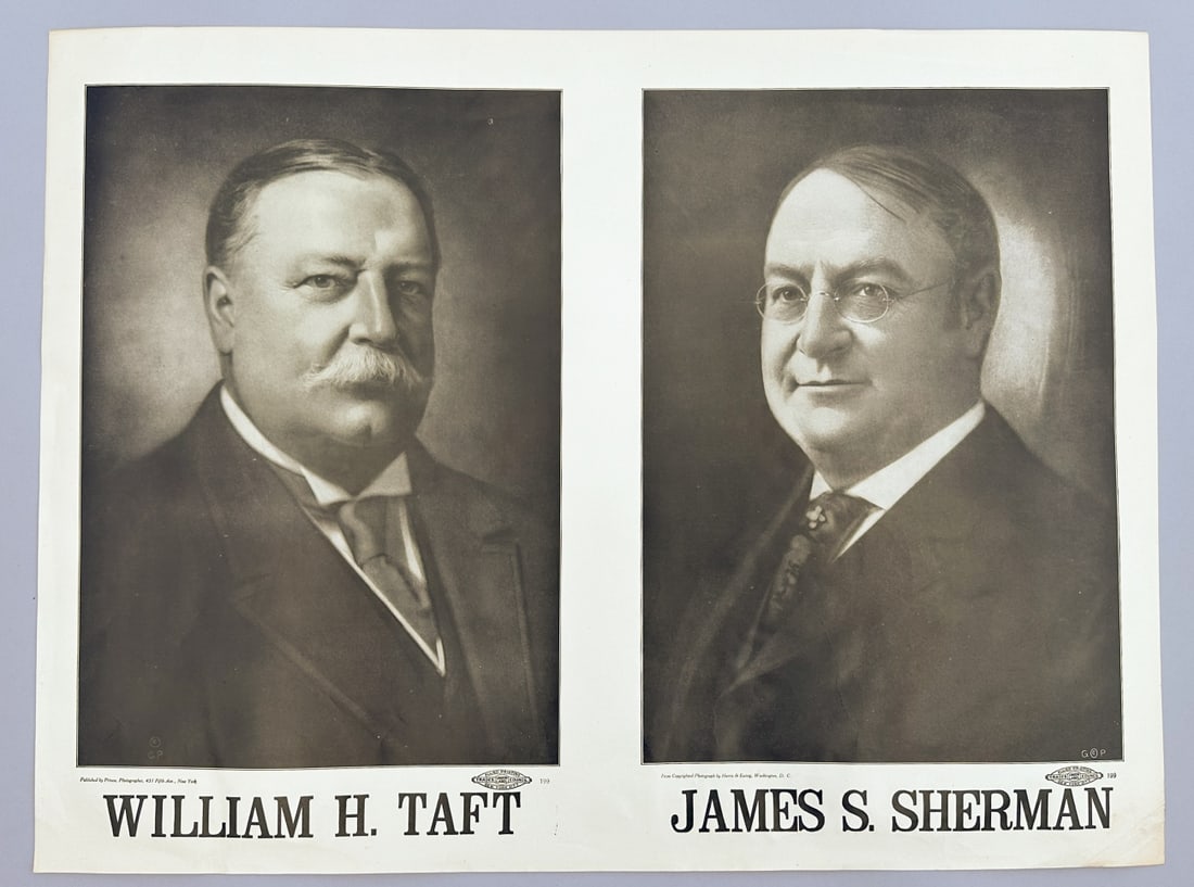 William H. Taft & James S. Sherman Jugate Litho (1 of 3)