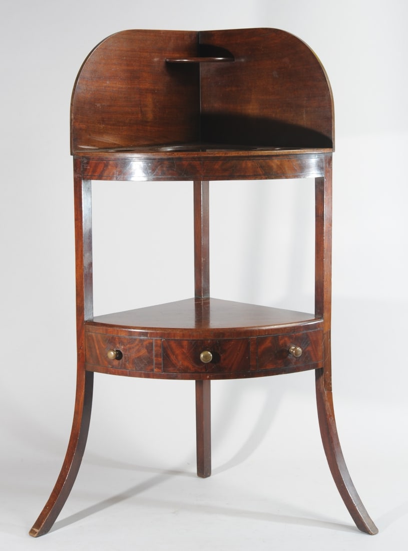 George III Mahogany Corner Washstand (1 of 4)