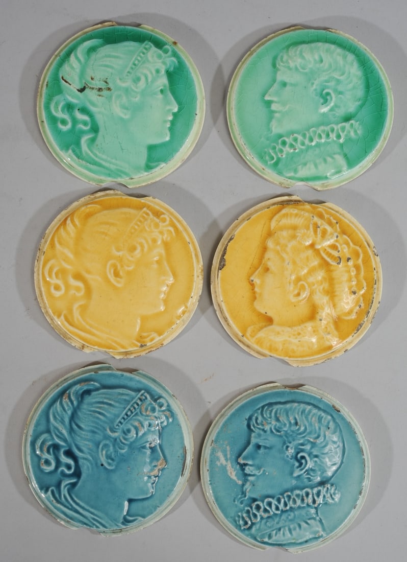 Set 6 Trent Tile Co. Portrait Stove Tiles (1 of 6)