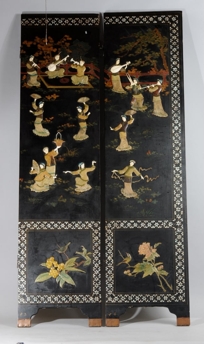 2 Chinese Coromandel Screen Panels (1 of 8)