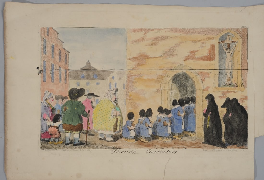 18th C. James Gillray Engraving (front & back) (1 of 2)