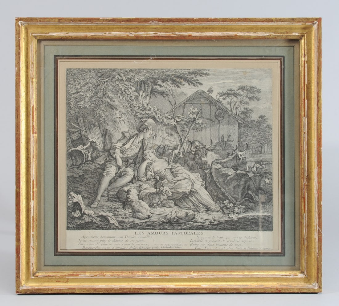 Antique Engraving after Francois Boucher (1 of 5)