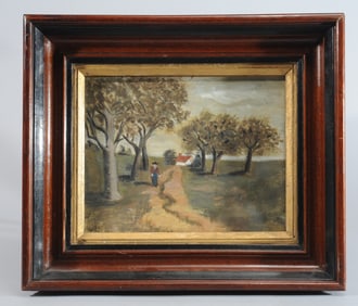 19th C. Gouache on Paper Landscape