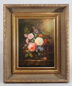 Oil on Panel Floral Still Life