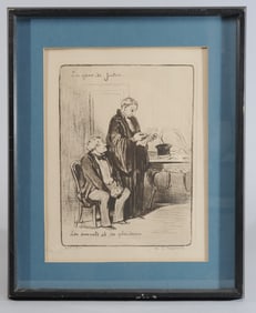 Honore Daumier Signed Lithograph